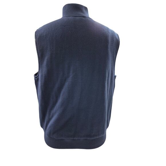 90s  Lauren Ralph Lauren Silk Nautical Print Navy Sweater Vest Women Sz XL - Picture 3 of 5